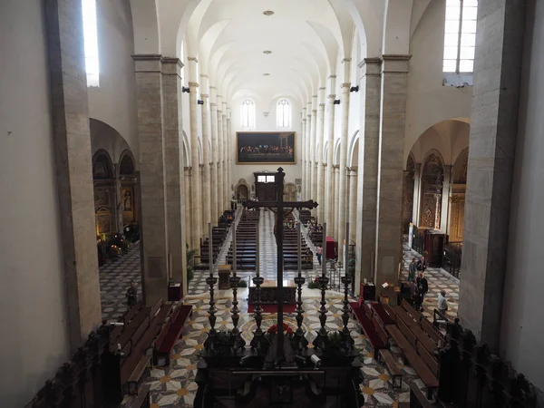 Torino, İtalya - Ekim 2018 yaklaşık: Duomo di Torino (Turin katedral anlamına gelir) iç