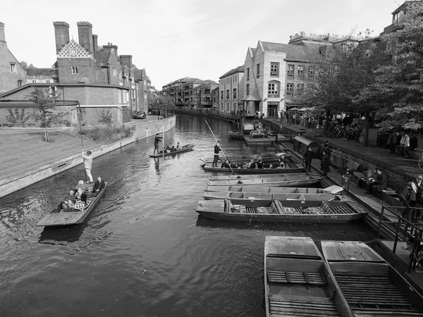 Cambridge Verenigd Koninkrijk Circa Oktober 2018 Punteren Rivier Cam Zwart — Stockfoto