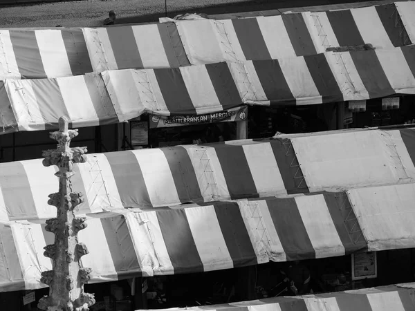 Cambridge Circa October 2018 Aerial View Market Square Black White — Stock Photo, Image