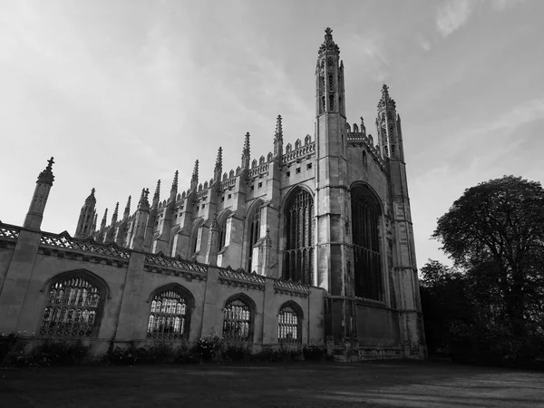 黒と白でケンブリッジ イギリス 2018年 月年頃 キングス カレッジ — ストック写真