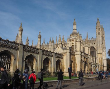 Cambridge, İngiltere - Ekim 2018 yaklaşık: King's College
