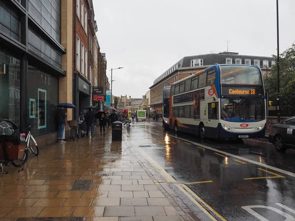 Cambridge Velká Británie Cca Října 2018 Deštivý Den Centru Města — Stock fotografie