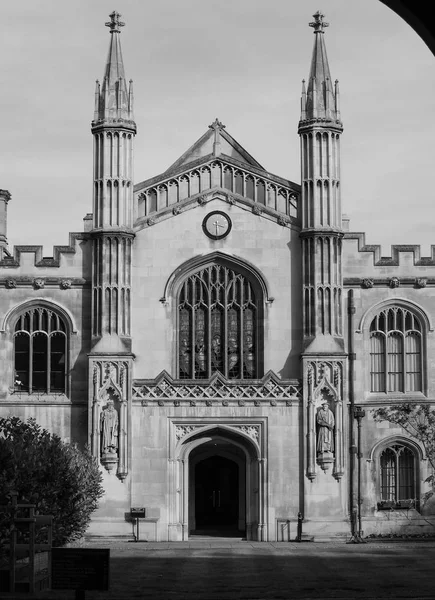 Cambridge Circa Ottobre 2018 Corpus Christi College Bianco Nero — Foto Stock