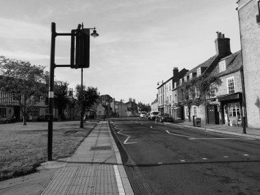 Ely, İngiltere - Ekim 2018 yaklaşık: Kenti siyah beyaz