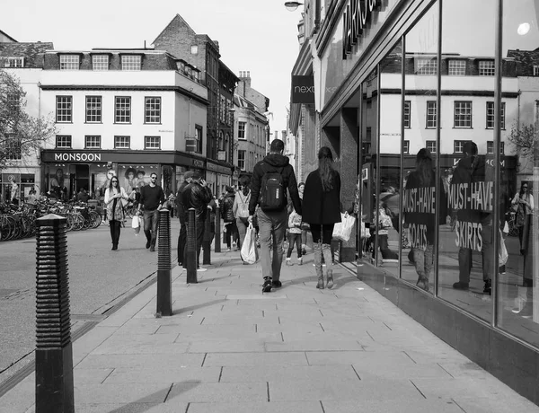 Cambridge Reino Unido Circa Octubre 2018 Personas Centro Ciudad Blanco — Foto de Stock