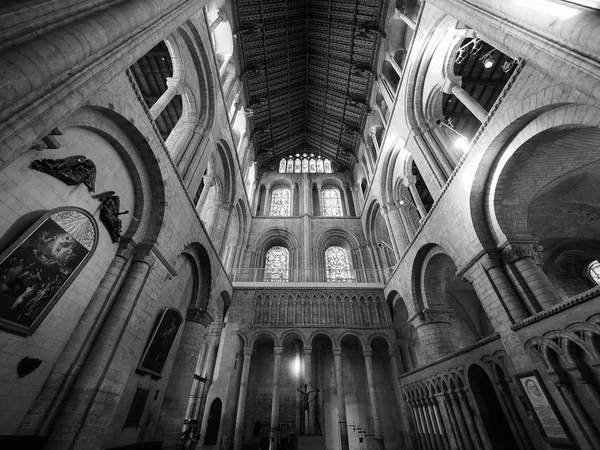 罗马零1月 伊利大教堂 前圣埃塞尔德雷达教堂和圣彼得教堂 圣和未分裂的三位一体教堂 内部在黑色和白色 — 图库照片