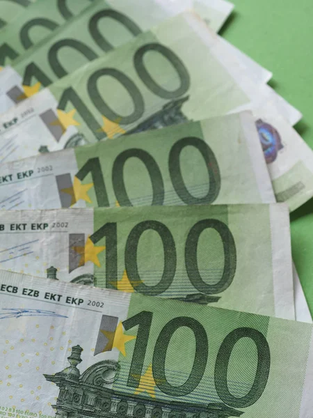 100 Banconote Euro Moneta Eur Valuta Dell Unione Europea — Foto Stock