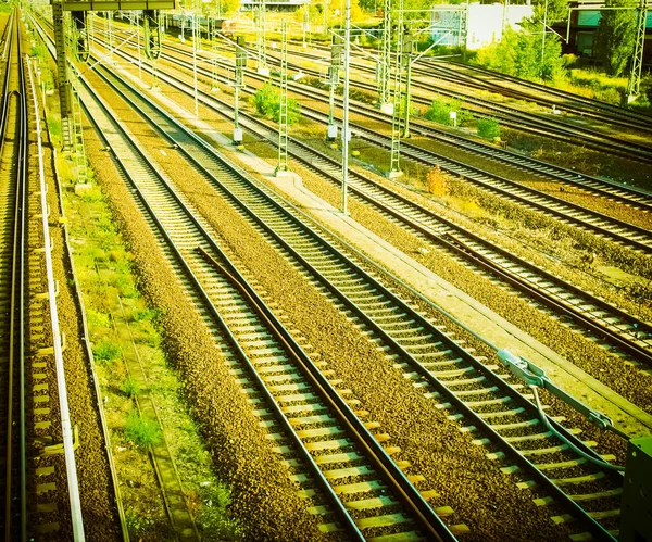 Ferrovie Ferrovie Trasporto Ferroviario Vintage Retrò — Foto Stock