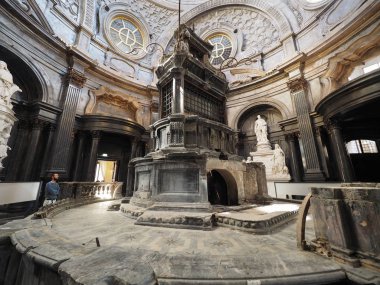 Torino, İtalya - Ekim 2018 yaklaşık: Cappella della Sindone da kutsal Shroud Turin katedral chapel anlamı