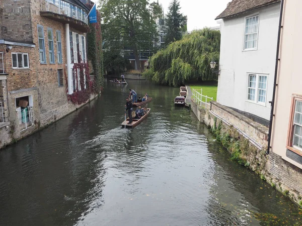 Cambridge Reino Unido Circa Octubre 2018 Punting River Cam —  Fotos de Stock