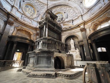 Torino, İtalya - Ekim 2018 yaklaşık: Cappella della Sindone da kutsal Shroud Turin katedral chapel anlamı