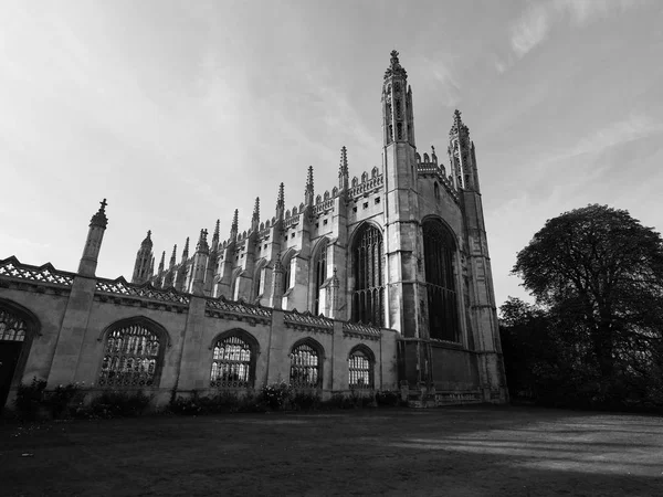 Cambridge Ngiltere Ekim 2018 Yaklaşık King College Siyah Beyaz — Stok fotoğraf