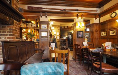 Cambridge, İngiltere - Ekim 2018 yaklaşık: The Eagle Pub nerede Dna bulma Cavendish Laboratuvarı bilim adamları tarafından 1953 yılında ilan edildi