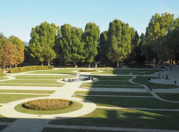 Турин Италия Circa Octo2018 Парк Палаццо Реале Имеется Виду Королевский — стоковое фото