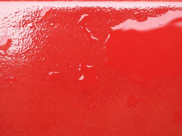 Mokry Czerwony Metal Tekstury Przydatne Jako Tło — Zdjęcie stockowe