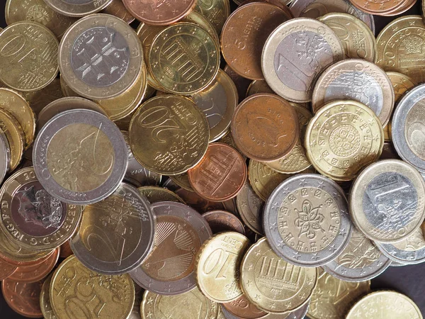 Euromynt Pengar Eur Valuta Europeiska Unionen Användbar Som Bakgrund — Stockfoto