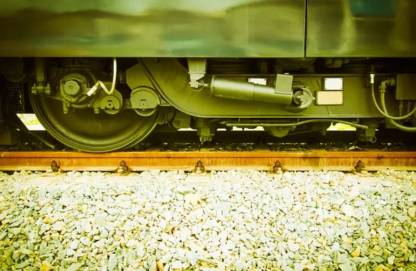 Ein Zug Auf Der Eisenbahn Für Den Öffentlichen Nahverkehr Oldtimer — Stockfoto