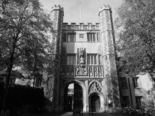 Кембридж Великобритания Circa October 2018 Trinity College Black White — стоковое фото