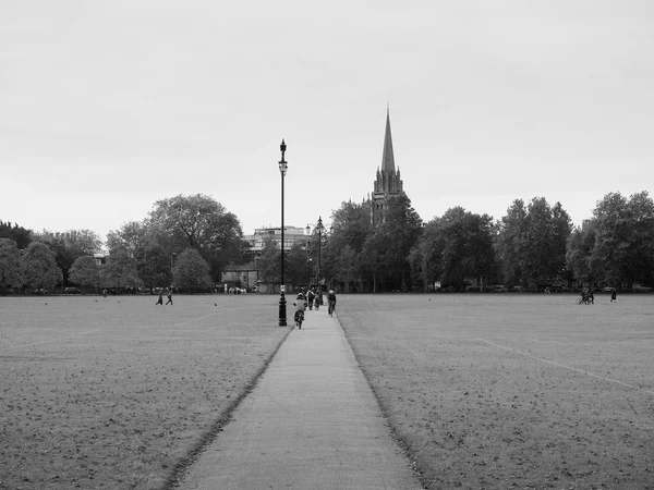 Cambridge Circa October 2018 Parker Piece Public Park Black White — Stock Photo, Image