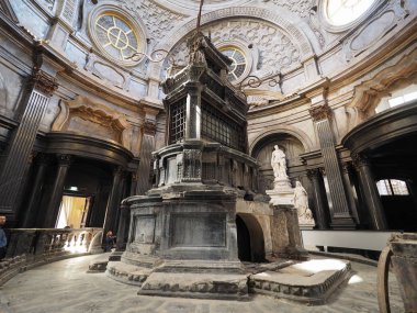 Torino, İtalya - Ekim 2018 yaklaşık: Cappella della Sindone da kutsal Shroud Turin katedral chapel anlamı