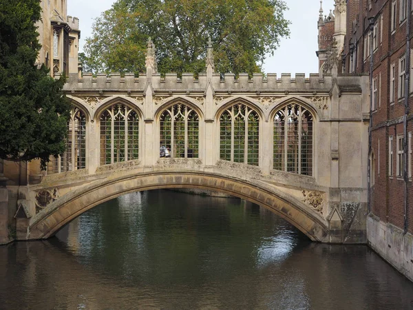 Cambridge Reino Unido Circa Outubro 2018 Ponte Dos Suspiros Sobre — Fotografia de Stock
