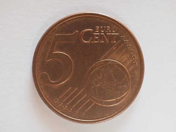 Центів Монети Гроші Eur Валюти Італії Європейський Союз — стокове фото