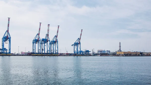 Blick Auf Den Hafen Genua Italien — Stockfoto