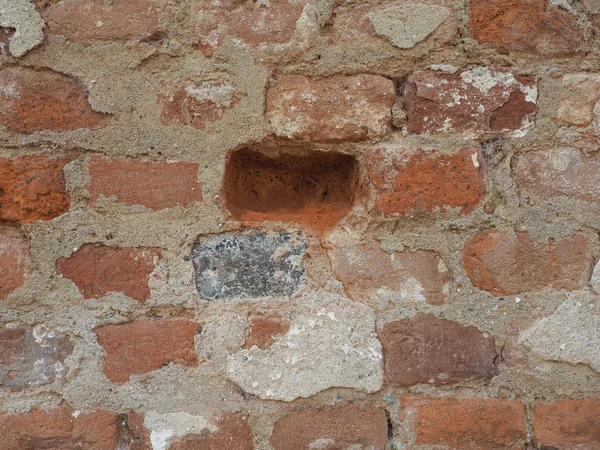 Oude Rode Bakstenen Muur Nuttig Als Achtergrond — Stockfoto