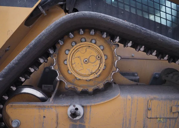 Detail Compact Track Loader Caterpillar Road Works — Stock Photo, Image