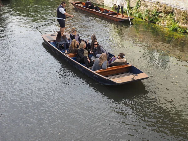 Cambridge Circa October 2018 Punting River Cam — Stock Photo, Image