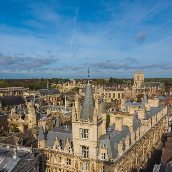 Vista Aérea Cidade Cambridge Reino Unido — Fotografia de Stock