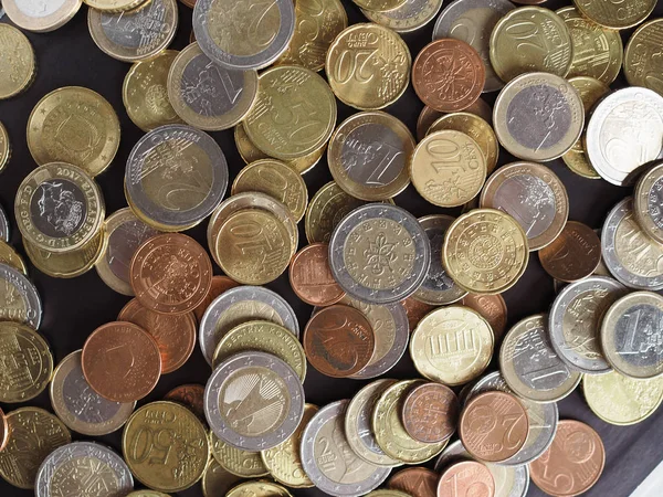 欧元硬币 Eurocoin Money 欧盟货币 用作背景货币 — 图库照片