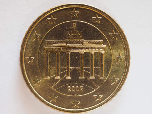 Centesimi Moneta Eur Valuta Della Germania Unione Europea — Foto Stock