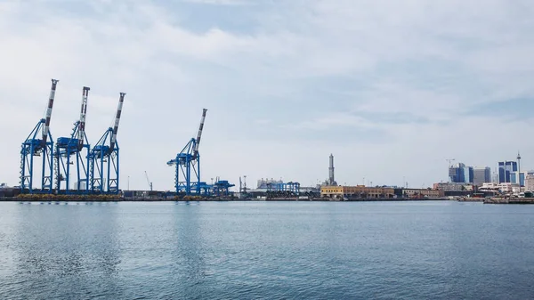 Blick Auf Den Hafen Genua Italien — Stockfoto