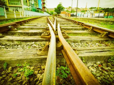 Demiryolu demiryolu parça için toplu taşıma retro vintage Tren