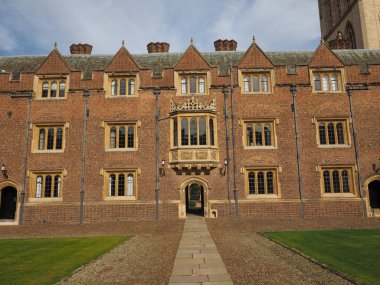 Cambridge, İngiltere - Ekim 2018 yaklaşık: St John's College, ikinci mahkeme