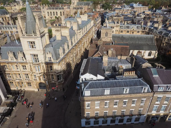 Cambridge Verenigd Koninkrijk Circa Oktober 2018 Luchtfoto Uitzicht Stad — Stockfoto