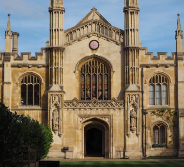 Cambridge, İngiltere - Ekim 2018 yaklaşık: Corpus Christi Koleji
