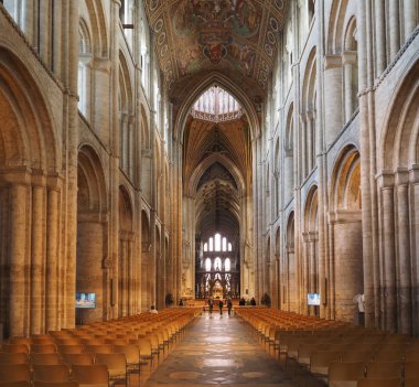 Ely, İngiltere - Ekim 2018 yaklaşık: Ely Katedrali (eski adıyla Kilisesi, St Etheldreda ve St Peter ve kilise kutsal ve bölünmemiş Trinity) iç