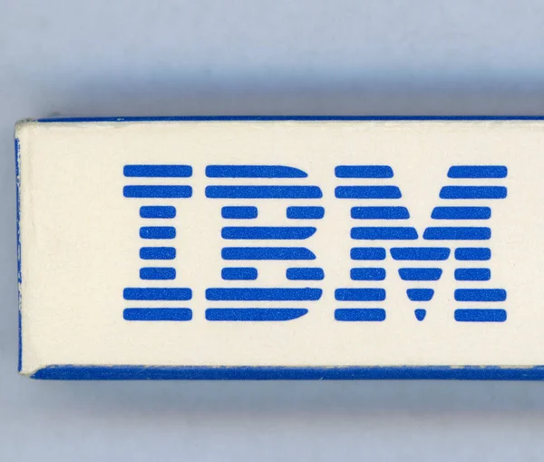 Nowy Jork Usa Około Listopada 2018 Ibm Logo Pudełku — Zdjęcie stockowe