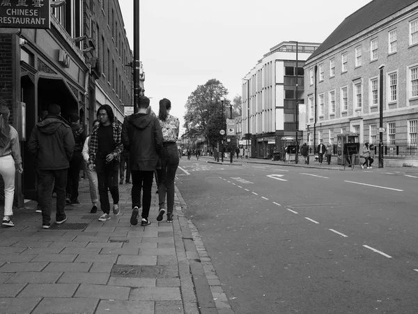 Cambridge Reino Unido Circa Outubro 2018 Pessoas Centro Cidade Preto — Fotografia de Stock