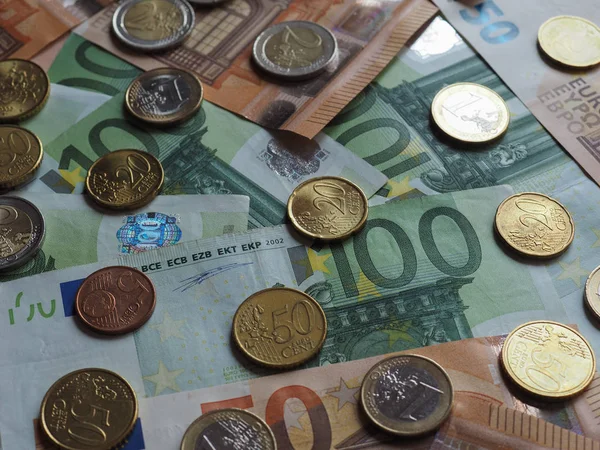 Billetes Monedas 100 Euros Dinero Eur Moneda Unión Europea — Foto de Stock