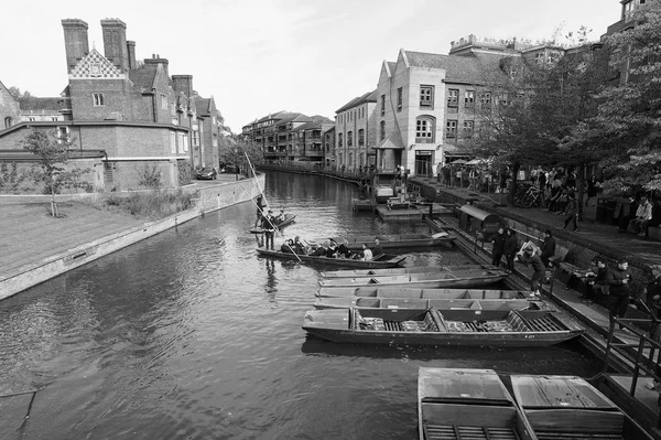 Cambridge Verenigd Koninkrijk Circa Oktober 2018 Punteren Rivier Cam Zwart — Stockfoto