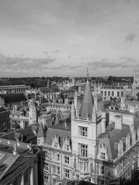 Vista Aérea Ciudad Cambridge Reino Unido Blanco Negro —  Fotos de Stock