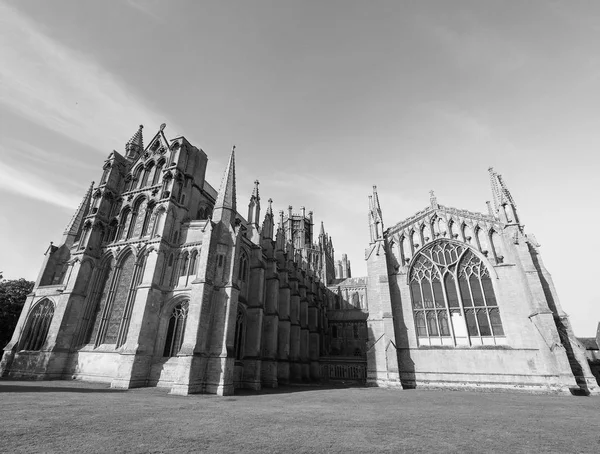 Ely Ngiltere Siyah Beyaz Ely Katedrali Eski Adıyla Kilisesi Etheldreda — Stok fotoğraf