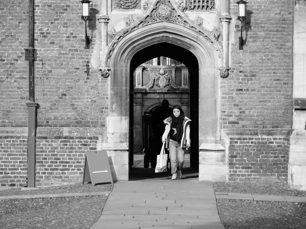 Cambridge Wielka Brytania Około Października 2018 John College Czerni Bieli — Zdjęcie stockowe