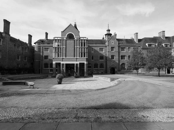 Cambridge Circa October 2018 Chapel Court John College Black White — Stock Photo, Image