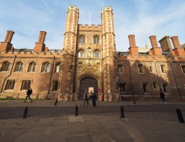 Cambridge, İngiltere - Ekim 2018 yaklaşık: St John's College
