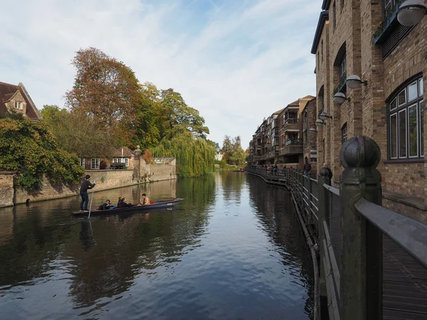 Cambridge Verenigd Koninkrijk Circa Oktober 2018 Punteren Rivier Cam — Stockfoto