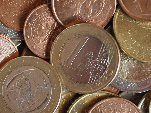 Pieniądze Monet Euro Eur Waluta Unii Europejskiej — Zdjęcie stockowe